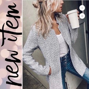 Retro Pocketed Heather Coat